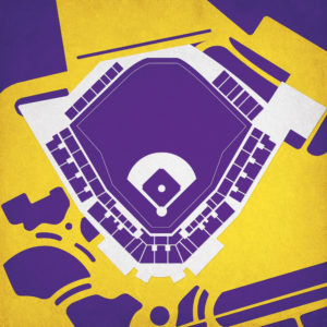 Alex Box Stadium Map Art by City Prints