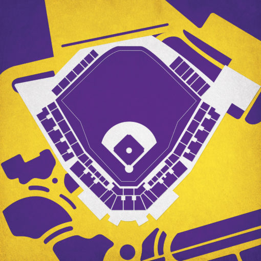 Alex Box Stadium Map Art by City Prints