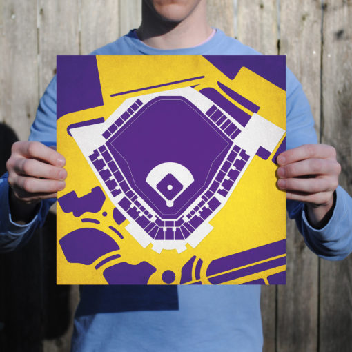 Alex Box Stadium Map Art by City Prints - Image 2
