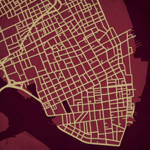 College of Charleston Campus Map Art by City Prints