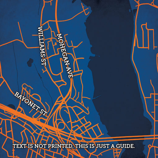 United States Coast Guard Academy Campus Map Art by City Prints - Image 2