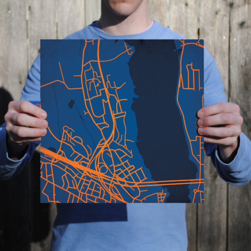 United States Coast Guard Academy Campus Map Art by City Prints - Image 3
