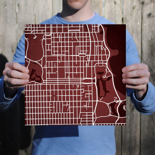 University of Chicago Campus Map Art by City Prints - Image 3