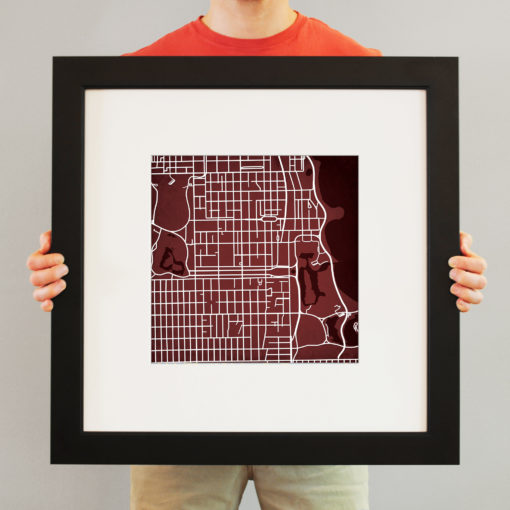 University of Chicago Campus Map Art by City Prints - Image 4