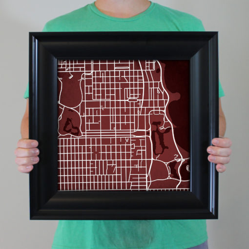 University of Chicago Campus Map Art by City Prints - Image 5