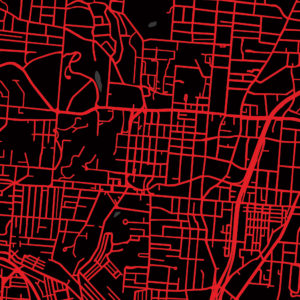University of Cincinnati Campus Map Art by City Prints