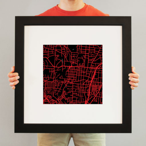 University of Cincinnati Campus Map Art by City Prints - Image 4