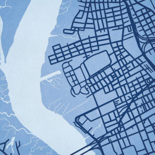 The Citadel, The Military College of South Carolina Campus Map Art by City Prints