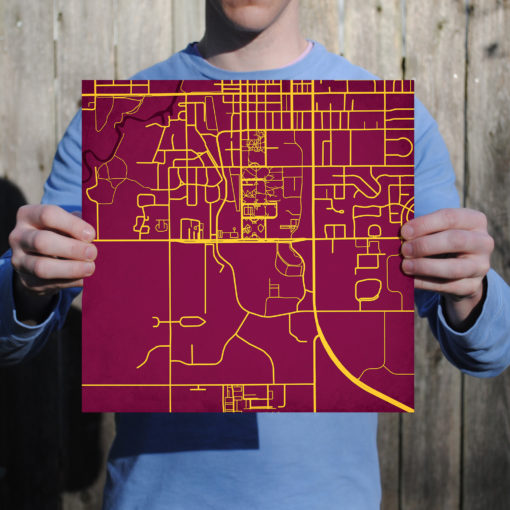 Central Michigan University Campus Map Art by City Prints - Image 3
