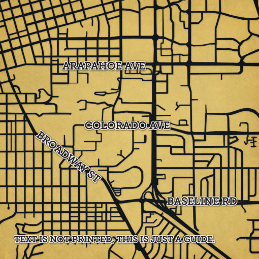 University of Colorado Boulder Campus Map Art by City Prints - Image 2