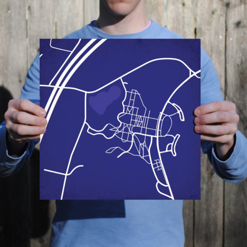 Colby College Campus Map Art by City Prints - Image 3