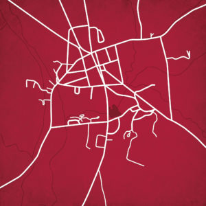 Colgate University Campus Map Art by City Prints