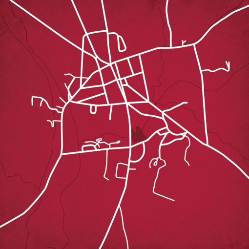 Colgate University Campus Map Art by City Prints