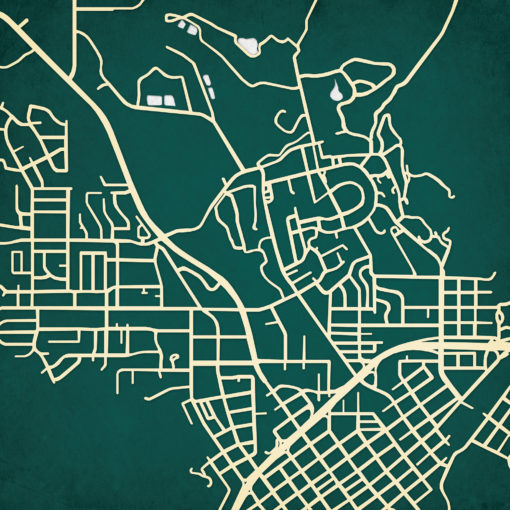 California Polytechnic State University Campus Map Art by City Prints