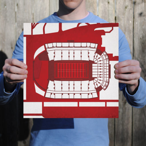 Donald W. Reynolds Razorback Stadium Map Art by City Prints - Image 2