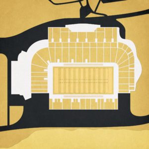 Michie Stadium Map Art by City Prints