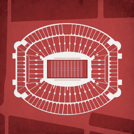 Bryant-Denny Stadium Map Art by City Prints