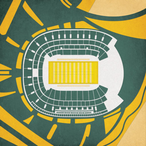 McLane Stadium Map Art by City Prints