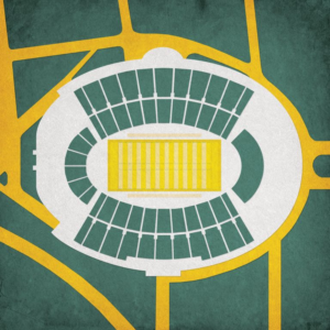 Floyd Casey Stadium Map Art by City Prints