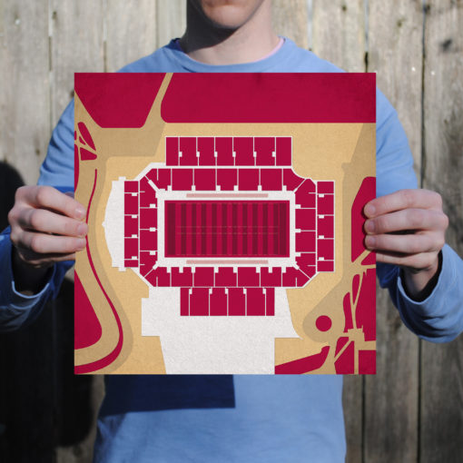 Alumni Stadium Map Art by City Prints - Image 2