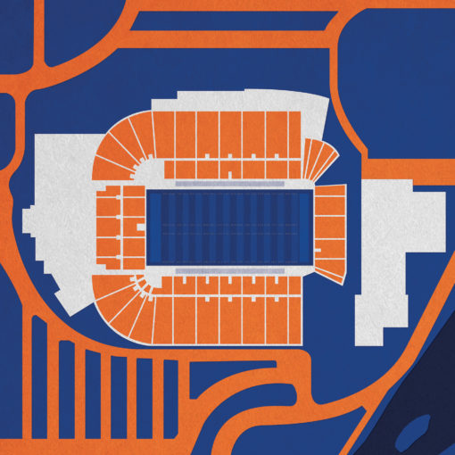 Albertsons Stadium Map Art by City Prints