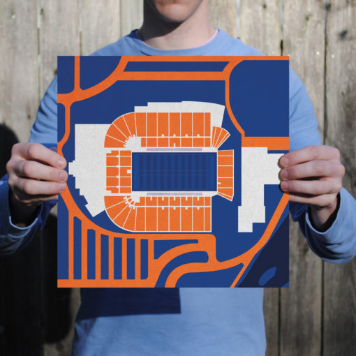 Albertsons Stadium Map Art by City Prints - Image 2