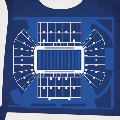LaVell Edwards Stadium Map Art by City Prints