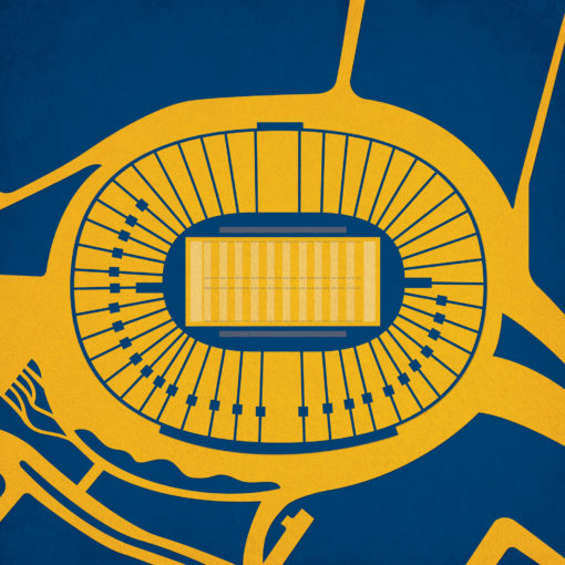 California Memorial Stadium Map Art by City Prints