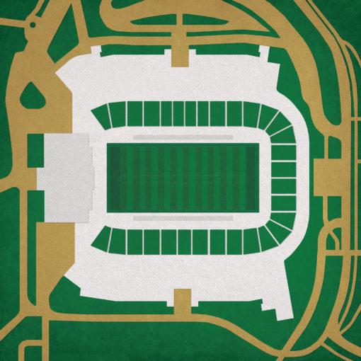 Jerry Richardson Stadium Map Art by City Prints