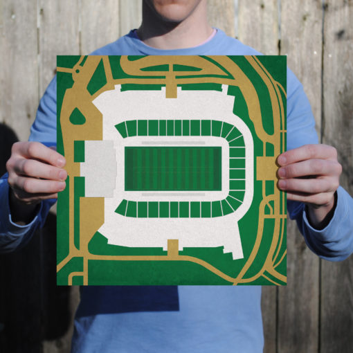 Jerry Richardson Stadium Map Art by City Prints - Image 2
