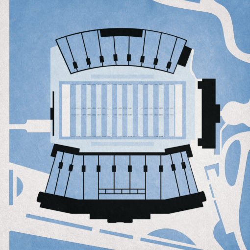 Johnson Hagood Stadium Map Art by City Prints