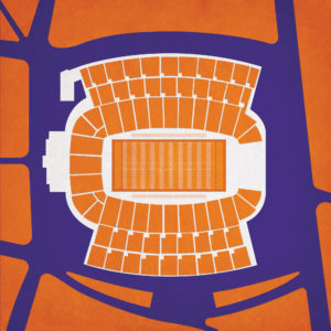 Memorial Stadium Map Art by City Prints