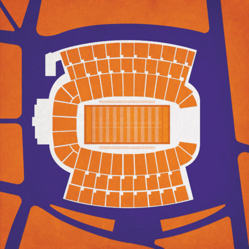 Memorial Stadium Map Art by City Prints