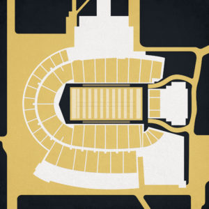 Folsom Field Map Art by City Prints