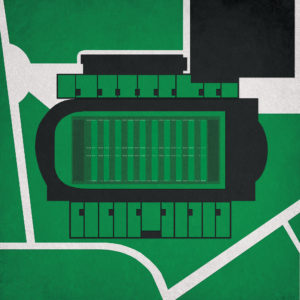 Memorial Field Map Art by City Prints