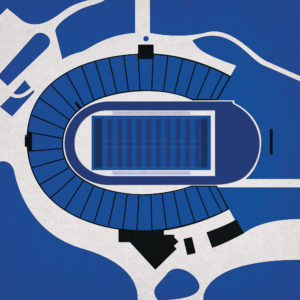 Wallace Wade Stadium Map Art by City Prints