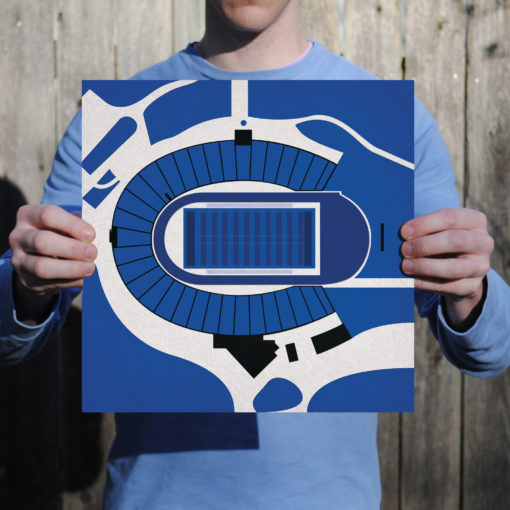 Wallace Wade Stadium Map Art by City Prints - Image 2