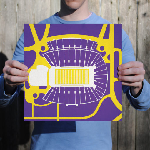 Dowdy-Ficklen Stadium Map Art by City Prints - Image 2