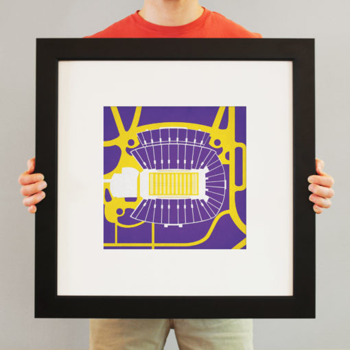 Dowdy-Ficklen Stadium Map Art by City Prints - Image 3