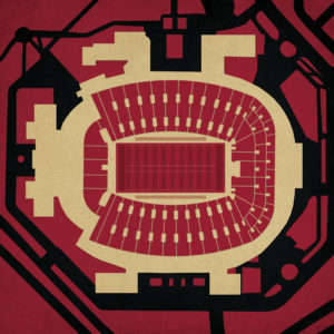 Doak S. Campbell Stadium Map Art by City Prints