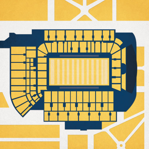 Bobby Dodd Stadium Map Art by City Prints