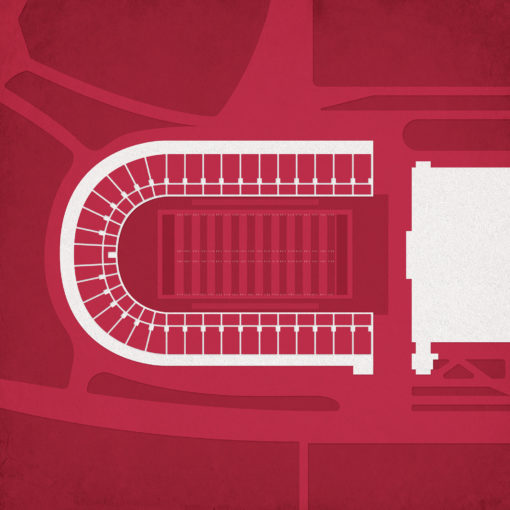 Harvard Stadium Map Art by City Prints