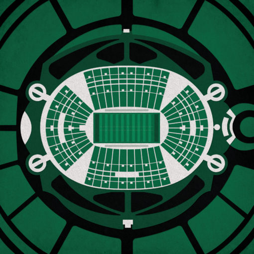 Aloha Stadium Map Art by City Prints
