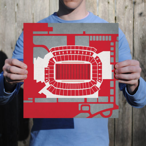 TDECU Stadium Map Art by City Prints - Image 2