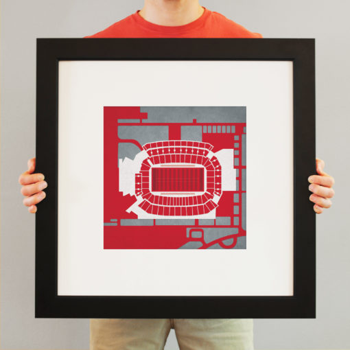 TDECU Stadium Map Art by City Prints - Image 3