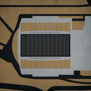 Kibbie Dome Map Art by City Prints