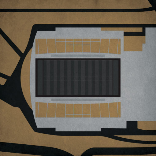 Kibbie Dome Map Art by City Prints