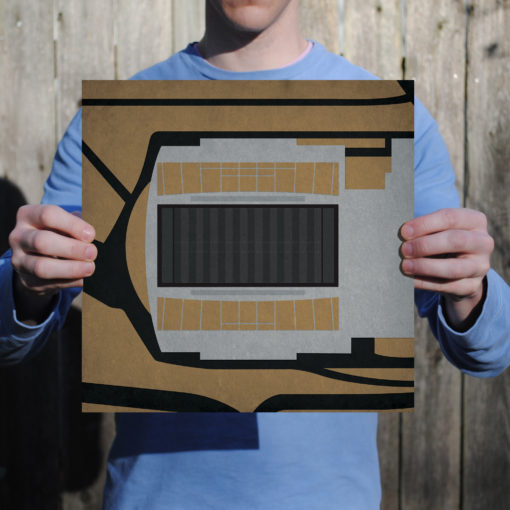 Kibbie Dome Map Art by City Prints - Image 2
