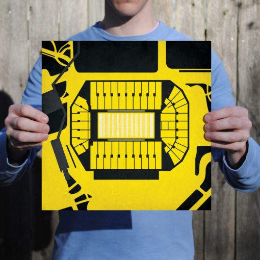 Kinnick Stadium Map Art by City Prints - Image 2