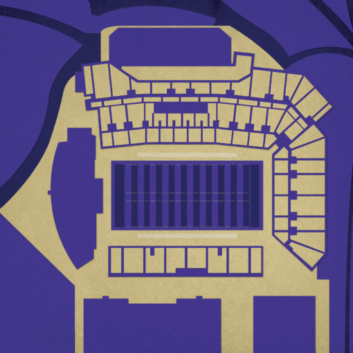 Bridgeforth Stadium Map Art by City Prints